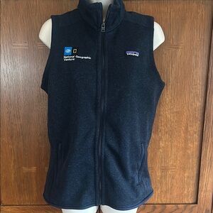 Patagonia National Geographic Lindblad “Venture” Dark Navy Fleece Vest, Med